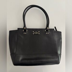 Kate Spade Camryn Wellesley Black Leather Shoulder bag
